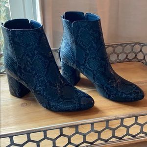 Snake skin booties
